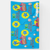 ビニールバナー、ハッピー10誕生日バナー、#10ブルー 横断幕 (縦)