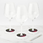 ビニールビーブワイングラスラベル-スタイルで飲み物をスピン ワイングラスタグ (セット)