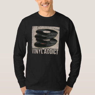 ビニールプレーヤー ビニールレコードプレーヤー ミュージック Tシャツ