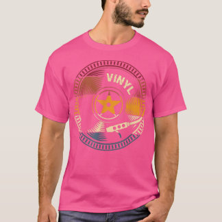 ビニールミュージックレコードシャツヴィンテージレトロビニールレコ Tシャツ