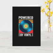 ビニールミュージックレコードレトロヴィンテージ仕様 カード (黄色い花)