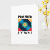 ビニールミュージックレコードレトロヴィンテージ仕様 カード (黄色い花)