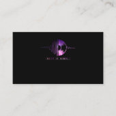 ビニールミュージックDJレコード宇宙ヴィンテージビニール 名刺 (正面)