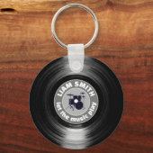 ビニールモダンレコード・ドラム・キーチェーン キーホルダー (正面)