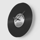 ビニールルックLPレコード ラージ壁時計 (傾斜)