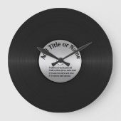 ビニールルックLPレコード ラージ壁時計 (正面)