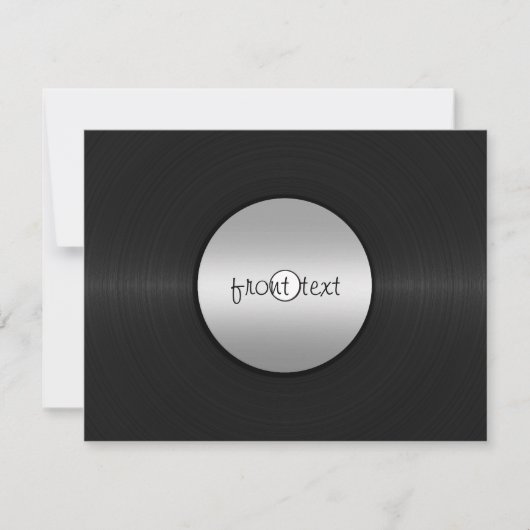 ビニールルックLPレコード 招待状 (正面)