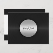 ビニールルックLPレコード 招待状 (正面/裏面)