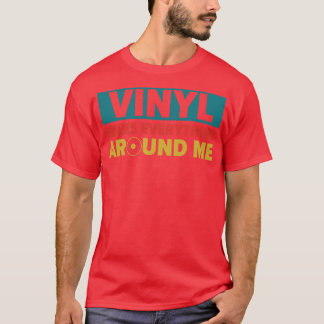 ビニールルールのまわりにすべておもしろいレコード列 Tシャツ