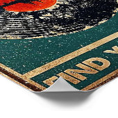 ビニールレコードあなたの心を失う魂を見つけるレトロ ポスター (角)