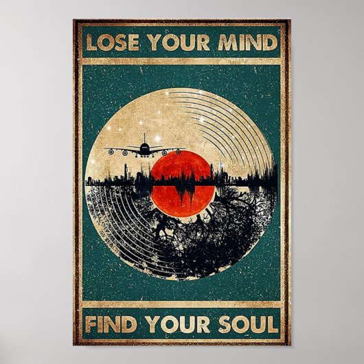 ビニールレコードあなたの心を失う魂を見つけるレトロ ポスター (正面)