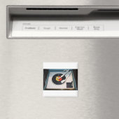 ビニールレコードとヴィンテージレコードプレーヤターンテーブル マグネット (インサイチュ (食洗機))