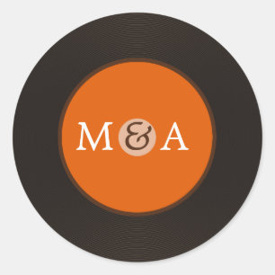 ビニールレコードのカスタムウェディング ラウンドシール