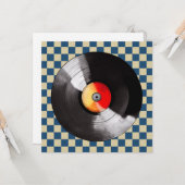 ビニールレコードのグリーティングカード カード (正面/裏面インサイチュ)