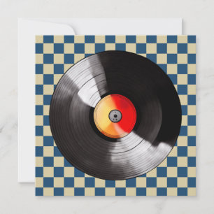 ビニールレコードのグリーティングカード カード