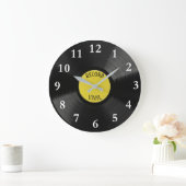 ビニールレコードのラウンドウォールクロック ラージ壁時計 (ホーム)