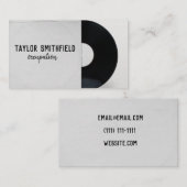 ビニールレコードの名刺ヴィンテージモダン 名刺 (正面/裏面)