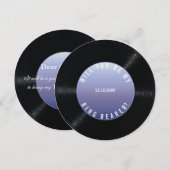 ビニールレコードの結婚式　あなたは私のリングボーイになってくれますか 招待状 (正面/裏面)