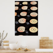 ビニールレコードの背景 ポスター (キッチン)