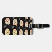 ビニールレコードの背景 ラゲッジタグ (正面横)