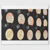 ビニールレコードの背景 ラッピングペーパー (フラット)