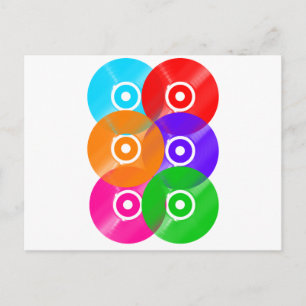 ビニールレコードの色 ポストカード