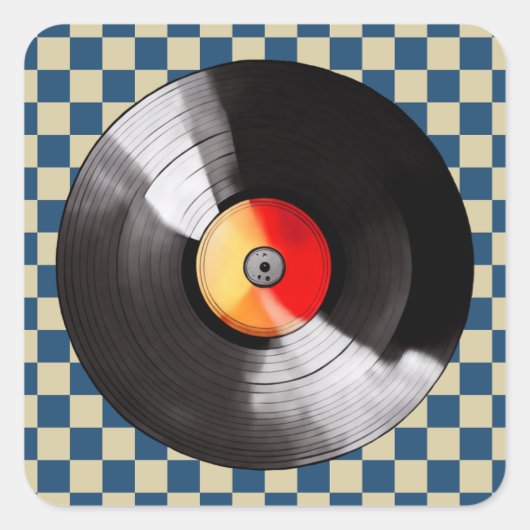 ビニールレコードシール スクエアシール (正面)