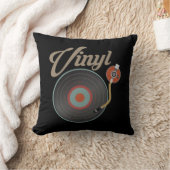 ビニールレコードターンテーブルスタイル音楽レトロレコードDJ クッション (ブランケット)