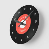 ビニールレコードデザインラウンドクロック ラウンド壁時計 (傾斜)