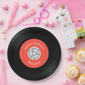 ビニールレコードデザイン紙プレート ペーパープレート (パーティー)