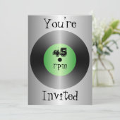 ビニールレコードデザイン どんな行事にも 招待状 (スタンド正面)