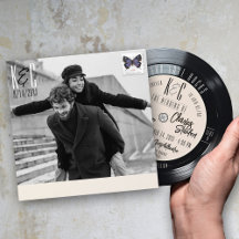 ビニールレコードフォトアルバムカバー結婚式招待状