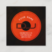 ビニールレコードプレートDJミュージカル スクエア名刺 (正面)