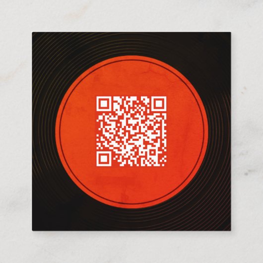 ビニールレコードプレートDJミュージカル スクエア名刺 (裏面)