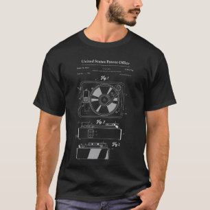 ビニールレコードプレーヤー特許回路図ターンテーブル Tシャツ