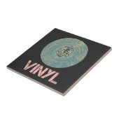 ビニールレコードレトロディスコヴィンテージ音楽デザイン タイル (側面)