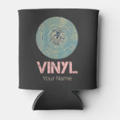 ビニールレコードレトロディスコヴィンテージ音楽デザイン 缶クーラー (正面)