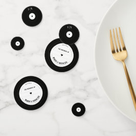 ビニールレコードレトロヴィンテージ結婚デコール コンフェッティ