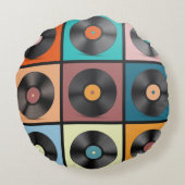 ビニールレコードレトロLPディスクセットヴィンテージIllustra ラウンドクッション (裏面)