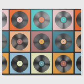ビニールレコードレトロLPディスクセットヴィンテージIllustra ラッピングペーパー (フラット)