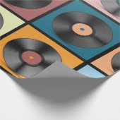 ビニールレコードレトロLPディスクセットヴィンテージIllustra ラッピングペーパー (角)