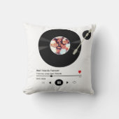 ビニールレコード写真最高の友達の誕生日パーティー クッション (正面)