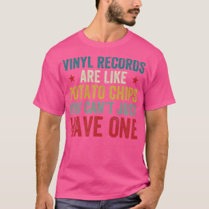 ビニールレコード収集おもしろいビニールオーバーLP Tシャツ