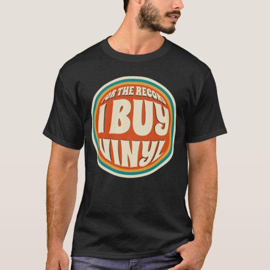 ビニールレコード収集買Iビニル Tシャツ (正面)