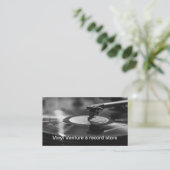 ビニールレコード店レトロテーマ名刺 名刺 (スタンド正面)