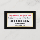 ビニールレコード新規および使用済みカラフルFab新規キューブ 名刺 (裏面)