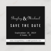 ビニールレコード日付QRコード格納装置カードの保存 スクエア名刺 (正面)