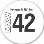 ビニールレコード用の任意のカラーテーブル番号シール シール (正面)