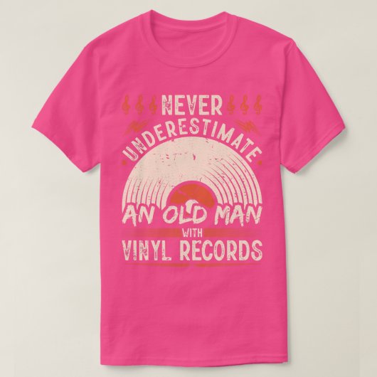ビニールレコード男性ビニール Tシャツ (デザイン正面)