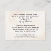 ビニールレコード結婚のタイムラインエンクロージャカード エンクロージャーカード (裏面)